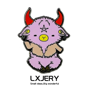lxjery 卡通羊头恶魔巴弗灭胸针 ins风个性别针 创意书包装饰针