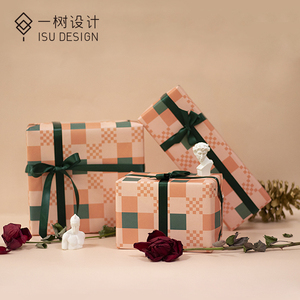 格子包装纸
