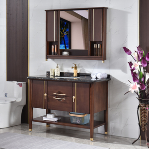 花瓣雨品牌新中式卫生间洗漱台洗脸池洗手台盆柜组合橡木浴室柜