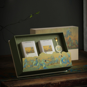 2024只此青绿高端茶叶包装盒空礼盒绿茶龙井茶包装礼盒装空盒定制