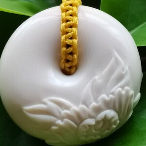 猛犸牙冰料满纹吊坠男女款猛犸牙平安扣猛犸象牙平安挂件项链饰品