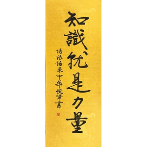 庞中华 书法 知识就是力量 毛笔行书字帖名人名家字画收藏投资