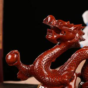 木龙头雕刻龙摆件
