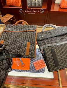 【现货】goyard/戈雅 saint leger 老花帆布手提折叠双肩包黑棕色