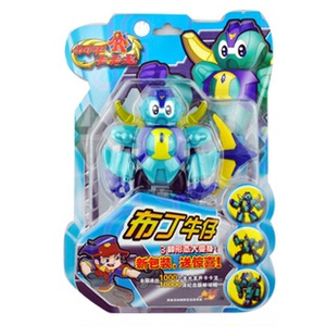 火石三宝玩具12生肖钢甲卡卡龙变形玩具正版 变形机器人布丁牛仔w