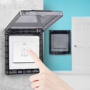 粘贴式开关专用防水盒 卫生间浴霸开关保护罩 家用门铃开关防溅盒