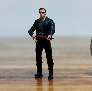 1/87,1/43,1/64沙盘微拍小人小聪聪绝版自制之终结者阿诺墨镜版