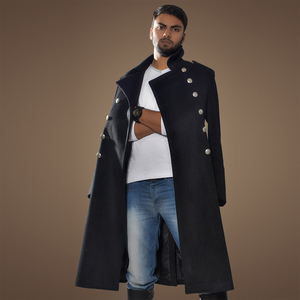 羊绒德军风衣男大衣德国军装毛呢外套羊毛呢子中长款双排扣冬加厚