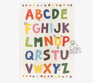 ins26英文彩色字母地垫游戏地毯地垫宝宝爬行垫儿童房装饰防滑垫