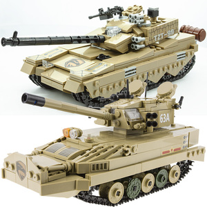 开智积木中国陆军63A水陆两栖坦克03式空降战车MOC装甲车拼装玩具