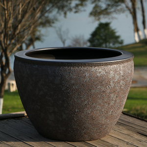 睡莲荷花盆缸水缸铁树盆景花盆种树大花盆特大号庭院陶瓷大号鱼缸