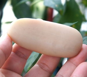 新疆阿勒泰富蕴县原石带螺旋白色沙漠漆金丝玉把玩挂件手把件166