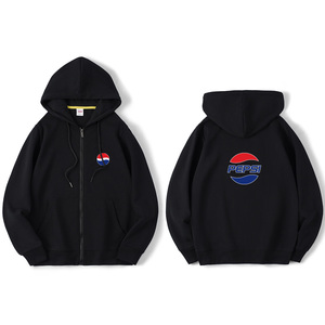 百事可乐联名pepsi可乐卫衣连帽拉链开衫外套学生衣服男女上衣宽