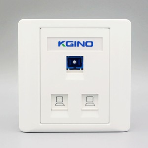 双口网络加sc光纤面板86型 2个网线宽带信息墙壁插座电脑模块墙插