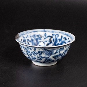 古玩古董真品老物件明代宣德青花碗明青花老瓷器明早期苏麻离青