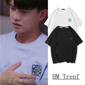 乌鸦小姐与蜥蜴先生任嘉伦顾川同款纯棉短袖t恤宽松打底衫上衣服