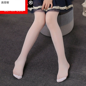 女童肉色丝袜连裤袜夏季薄款肤色儿童打底裤袜中大童舞蹈袜阿勾丝