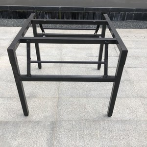 简易金属折叠桌架子可折叠桌腿支架圆桌加厚家用台脚餐桌铁艺桌脚