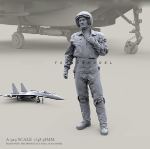 与帆玩物 1/48 苏式战机飞行员 树脂兵人白模  A-919/920