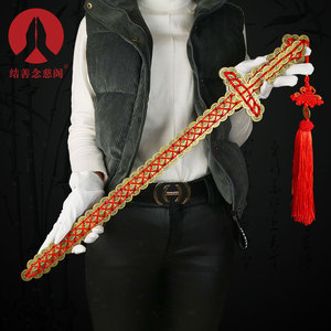 宝剑摆件铜钱剑真品客厅玄关纯铜长款仿古道士金钱剑家居装饰挂件