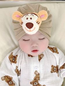 婴儿脑门心帽子护卤门帽夏新生发带可爱超萌宝宝休闲包头圆顶无檐