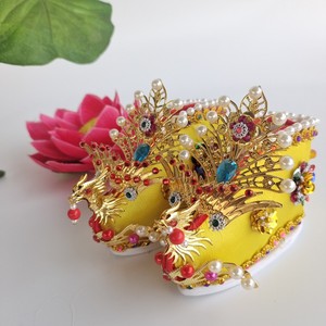 珠珠新钻凤鞋泰山奶奶凤鞋亮菩萨供奉用鞋还愿鞋王母娘娘妈祖供鞋