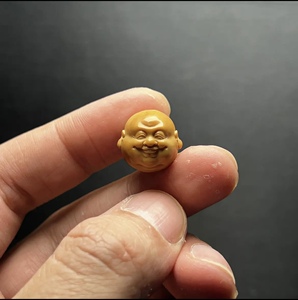 猴头核桃雕刻【弥勒佛】单颗龙炎精工全品