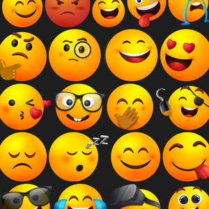 3d立体emoji笑脸表情包大黄脸微笑icon图标png免扣ai插图ppt素材