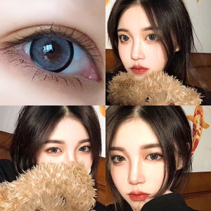 岚灰美瞳混血灰系女大直径半年抛2021新款黑山羊灰隐形眼镜yg