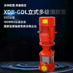 XDB-GDL消防多级泵消火栓加压设备管道离心喷射立式喷淋水泵
