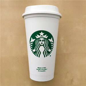 starbucks/星巴克简约咖啡杯环保杯 塑料不含bpa美国正品代购