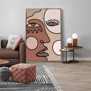 情绪的呐喊 北欧风客厅装饰画小众抽象莫兰迪壁画玄关背景墙挂画