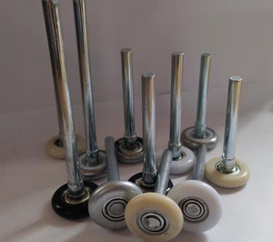 翻板门车库门滑轮尼龙轮金属轮车库门轨道轮小白滚轮轴承式滑轮