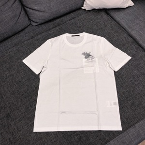 louis vuitton lv 动物园系列 白色犀牛口袋短袖