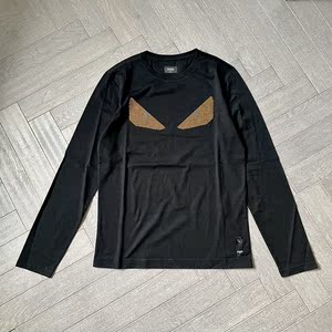 fendi 芬迪 水钻小恶魔黑色长袖tee 44码 46码