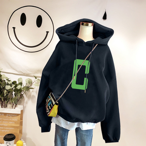 卫衣女套头加绒个性