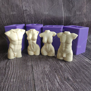 diy身体人体模特巧克力手工香薰蜡烛石膏硅胶模具18189-190