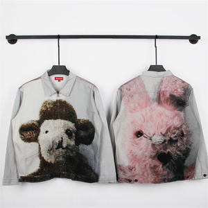 sup%supreme 18fw mike kelley 艺术家联名羊驼夹克 单宁牛仔外套