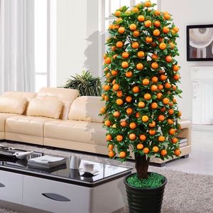 假树金桔红果树仿真植物树盆栽大型客厅室内室外假花装饰花艺绿植