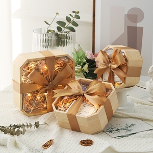 木质礼盒ins风伴手礼伴娘礼物盒结婚喜糖盒包装盒生日礼品盒空盒