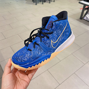 洋桃美国代购 nike kyrie 耐克欧文7 黑蓝男女篮球鞋运动鞋低帮