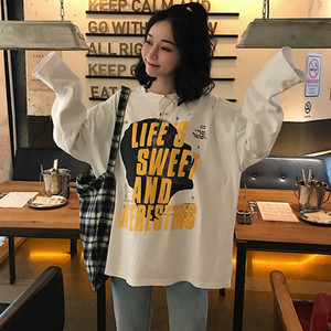 长袖t恤女ins超火学生2019