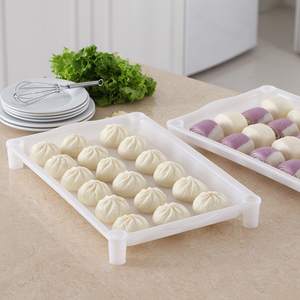 沙县小吃设备 塑料饺盘饺子盘托盘速冻冷冻食品盘长方形冰箱专用