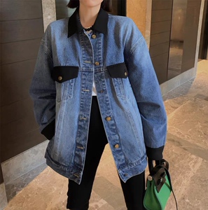 雪印宝宝儿淘宝jb白小白牛仔短外套女2022春新款怀旧复古印花欧货