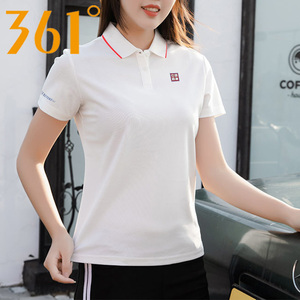 361运动polo衫女夏季新款宽松休闲t恤上衣女子翻领透气运动短袖