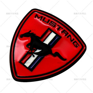 新款野马叶子板车贴 蒙迪欧野马改装车标飞马车身贴金属贴 尾标贴