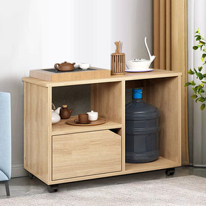 定做餐边柜窄型一体靠墙落地可移动矮柜现代简约家用小户型置物柜