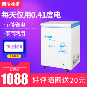 西泠108 158升单温商用大冰柜商用节能大冷柜冷冻柜西冷冰柜