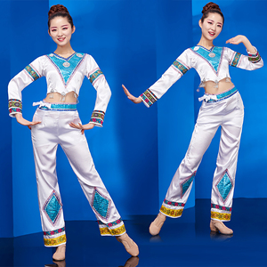 喊月亮舞蹈服装独舞演出服2020新款彝族服装女民族风云南梁山全套