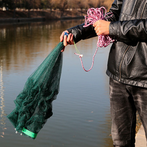折叠渔网捕虾网黄鳝泥鳅螃蟹抓鱼工具套装鱼具鱼网虾笼小白条捕鱼